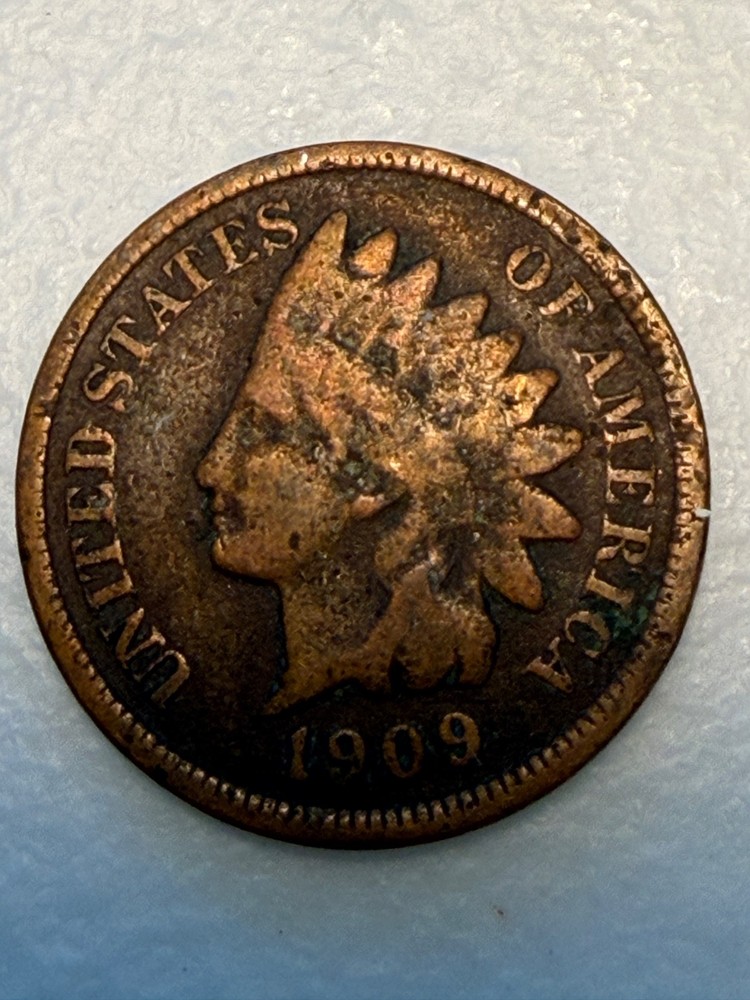 1909 US Indian Head Penny Coin