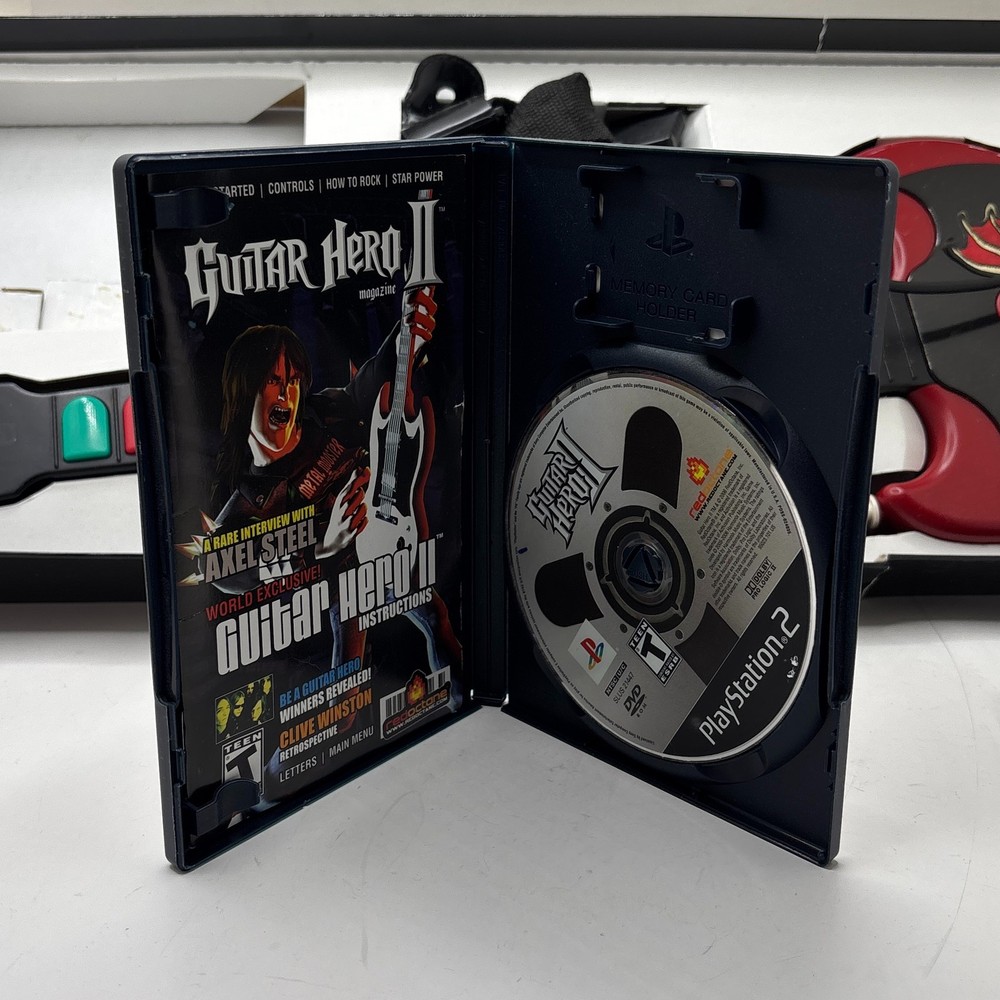 Guitar Hero II 2 PS2 RedOctane SG Controller Bundle (Sony PlayStation 2, 2006)