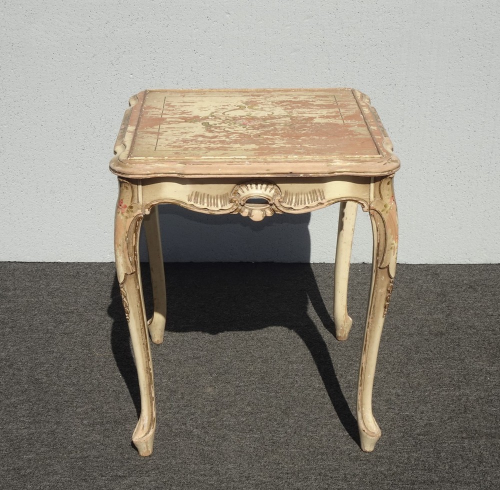 Vintage Rustic French Provincial End Table - Side Table Asis