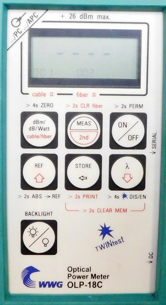 WWG Acterna JDSU OLP-18C High Performance Optical Power Meter Untested