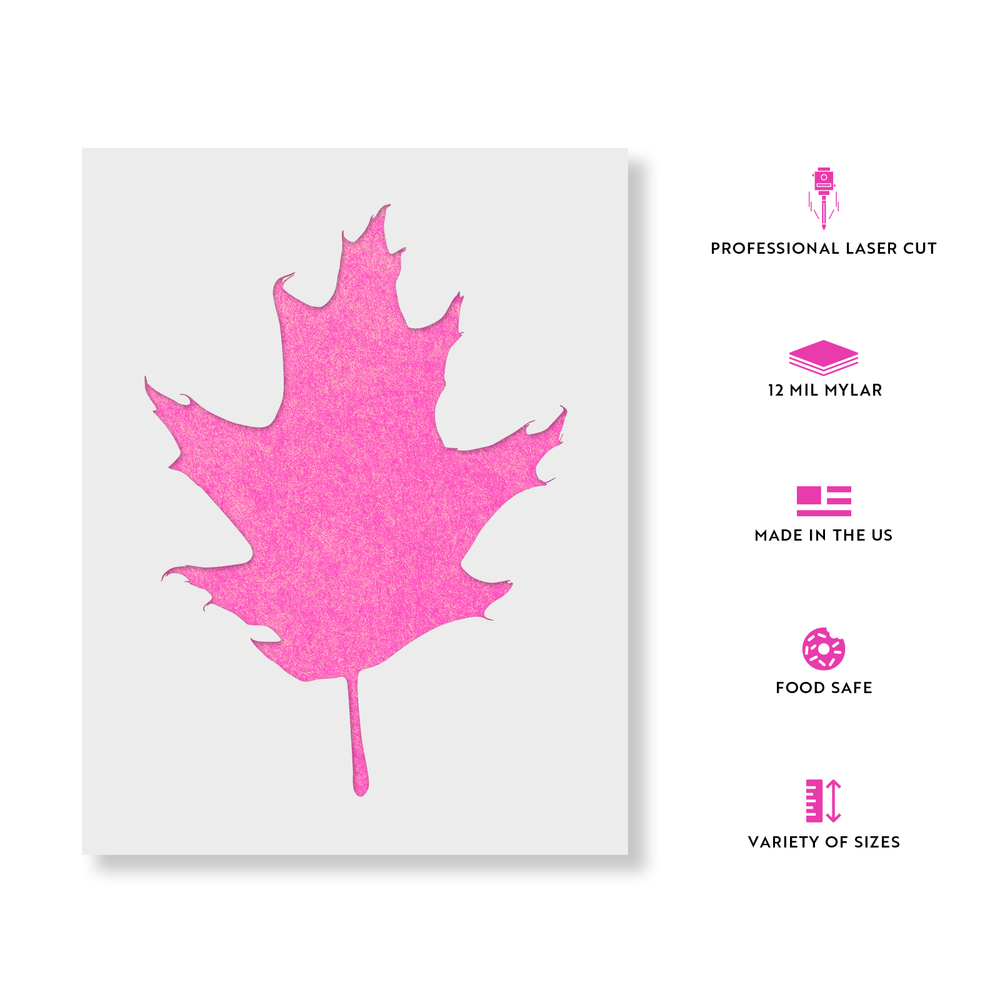 Oak Leaf Stencil - Durable & Reusable Mylar Stencils