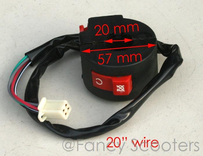 LEFT SIDE KILL START SWITCH FOR TAO TAO ATV 110cc 125cc (1 PLUG, 4 WIRE) *OEM*