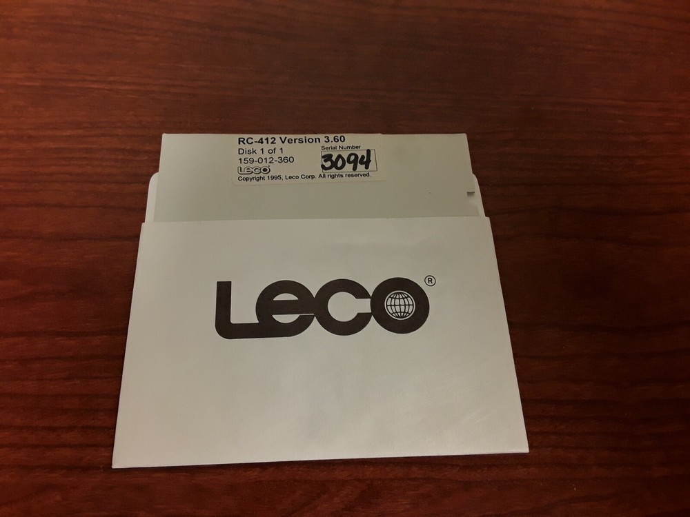 LECO RC-412 Version 3.60, 159-012-360 SN: 3094