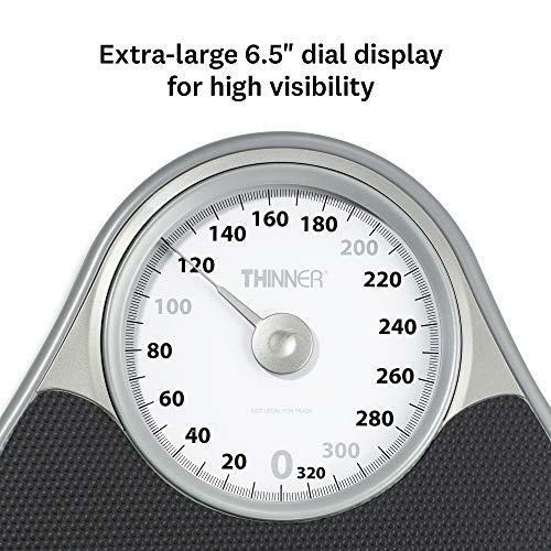 Thinner Extra-Large Dial Analog Precision Bathroom Scale, Analog Bath Scale,