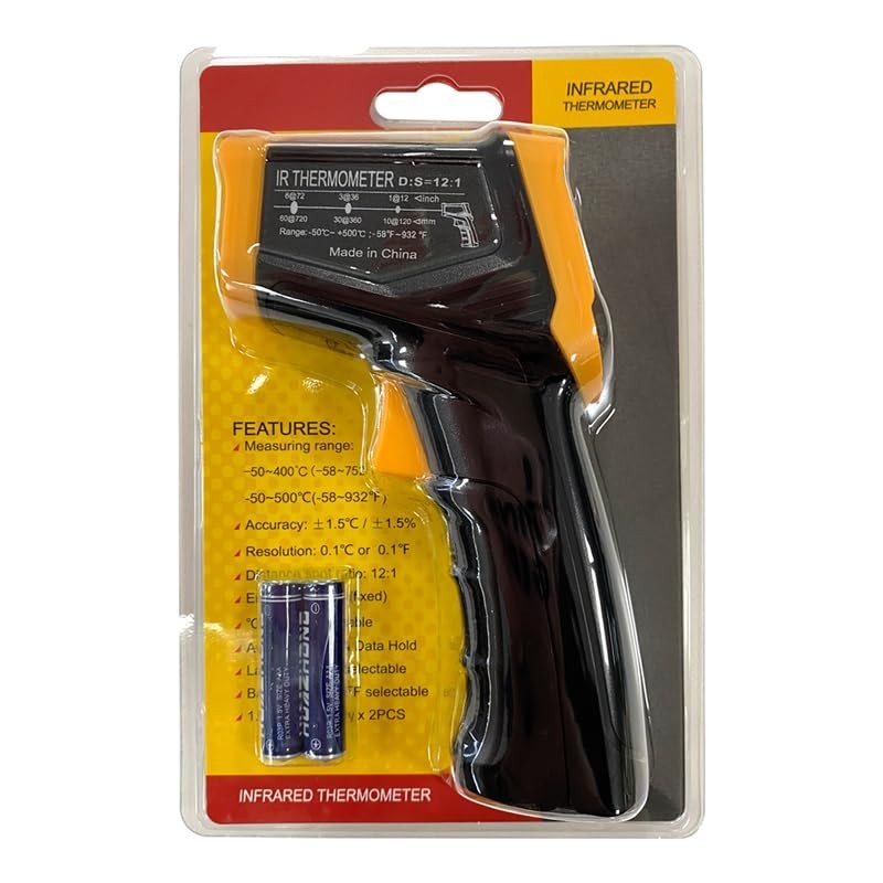 Digital Infrared Thermometer with LCD Backlight - Quick & Accurate Heat Readings