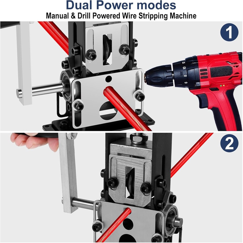 Manual Wire Stripper Machine, 0.06''-0.98'' Scrap Copper Wire Stripping Machi...