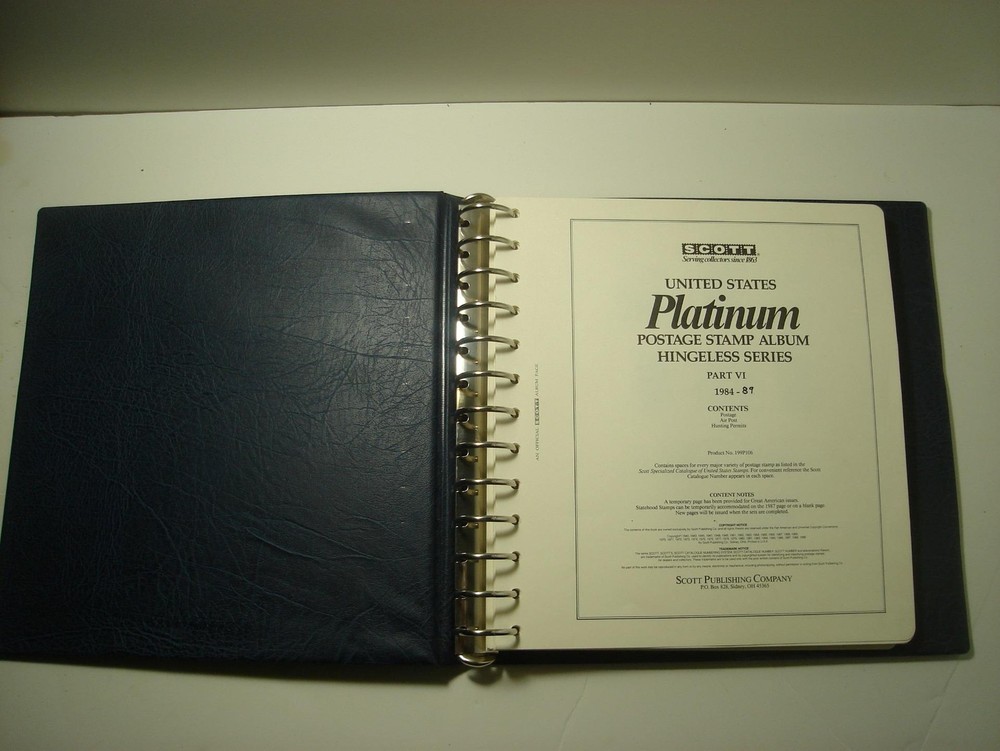 Scott Platinum PART VI 1984-1989 HINGELESS PAGES WITH ALBUM.