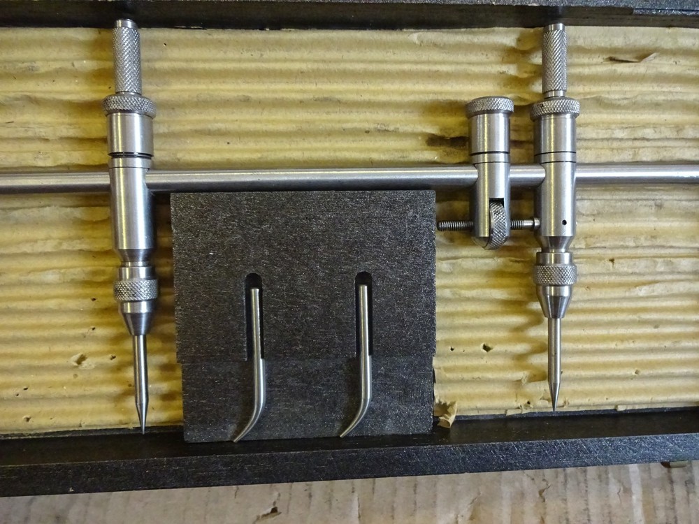 M & W Trammel set cased