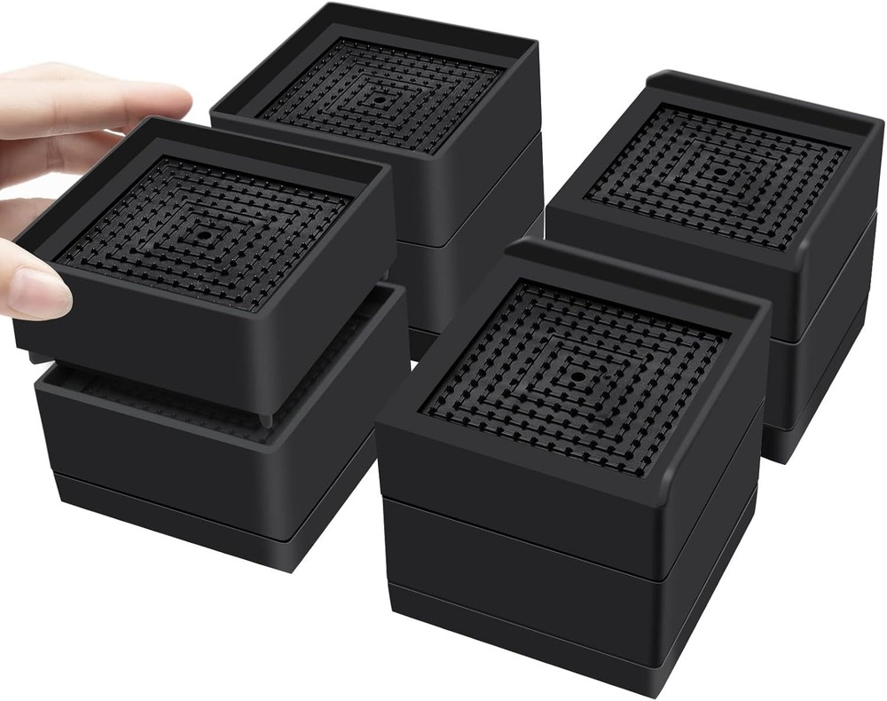 Triangular Heavy-Duty Furniture Risers Set - 8 Non-Slip Adjustable Pieces