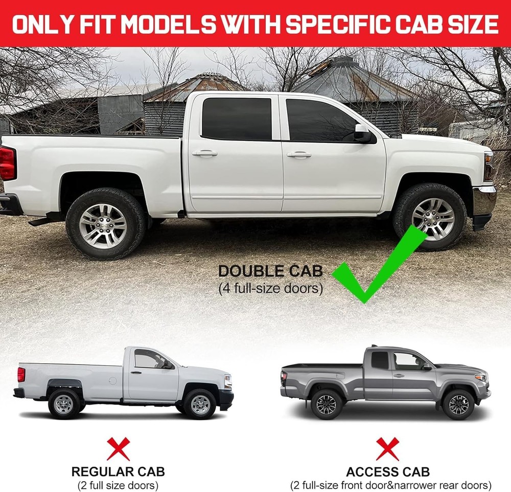 Running Boards Compatible with 2005-2023 Tacoma Double Cab