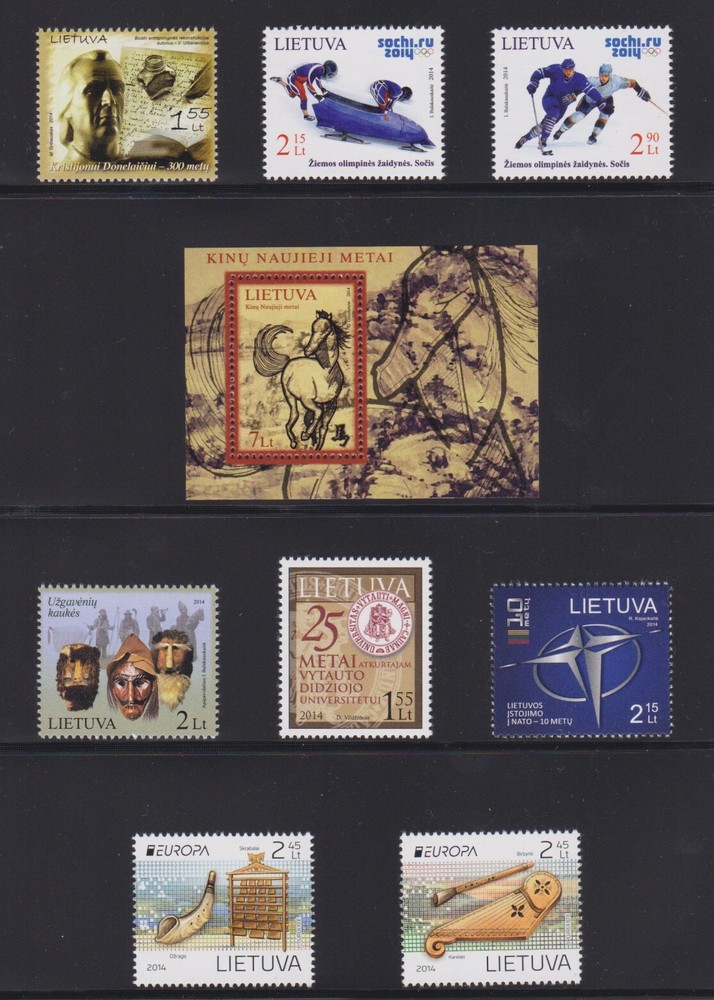 Lithuania Official Stamp Year Set 2014, MNH