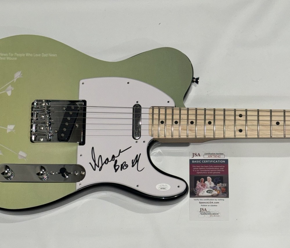 ISAAC BROCK SIGNED CUSTOM MODEST MOUSE ELECTRIC GUITAR JSA COA