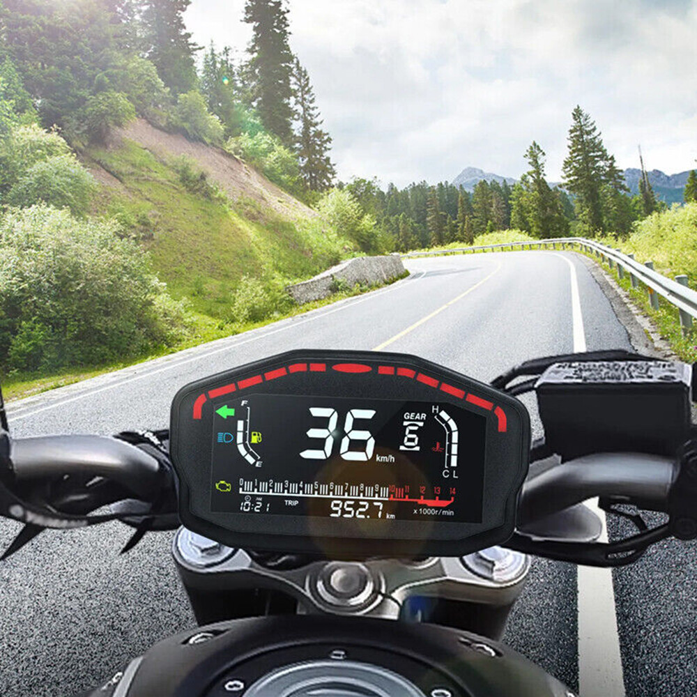 1Pc Digital Motorcycle Dash Panel LCD Dashboard DC 8-12V Motorcycle Odometer