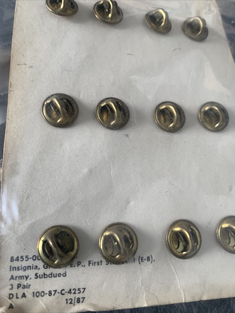 Army -USMC Marines E-8 First Sergeant 1stSgt Chevrons metal 1 PAIR- Black