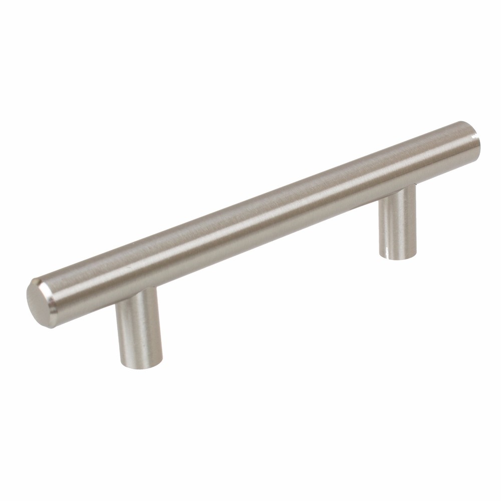 GlideRite 3-3/4" CC Solid Bar Thick Cabinet Pull Stainless Steel - 7006-96-SS-1