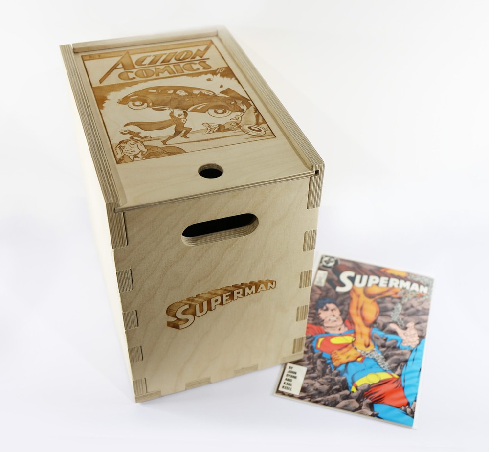 Superman Action Comics Timber Comic Storage Box *Comics Not Included