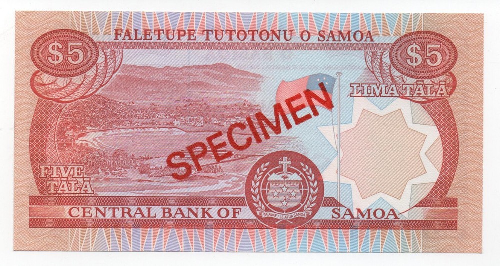 WESTERN SAMOA 5 TALA 1985 PICK 26 SPECIMEN UNC