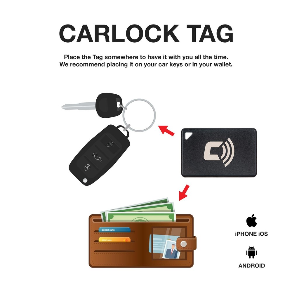 CARLOCK TAG 2.0 - Bluetooth Upgrade for Carlock Device. Automatic Security...