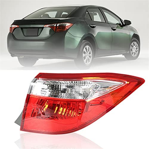 Outer Passenger Side Rear Brake Tail Light Assembly Replacement for Corolla