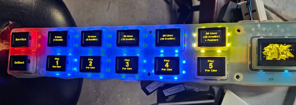 WMS BB2 OLED Button Panel V3.09, with Elastomer Liquid Resistant. Refurbished