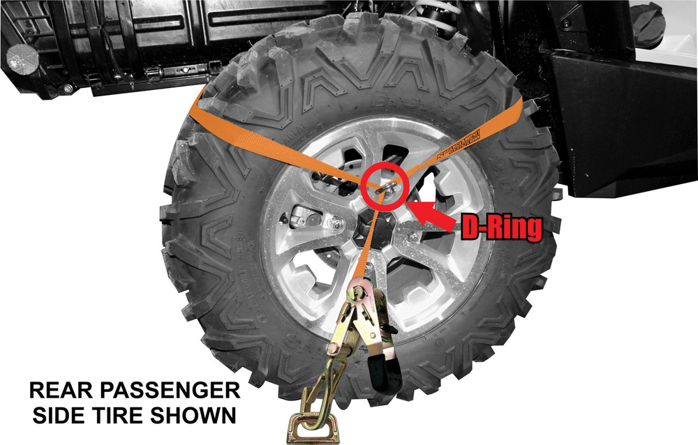 Superclamp 9000 ATV UTV Strap Kit with 4 Tie-Down Straps & Hooks