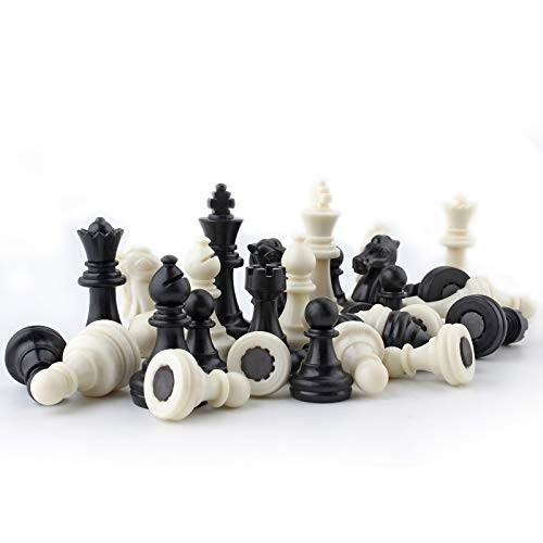 Only Magnetic Plastic Chessman Set for Replacement of Missing Chess Pieces