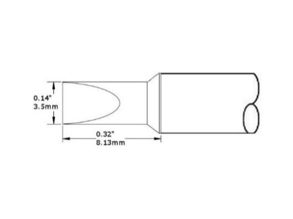 Metcal CVC-8CH0035S Cartridge, Chisel, 3.5mm