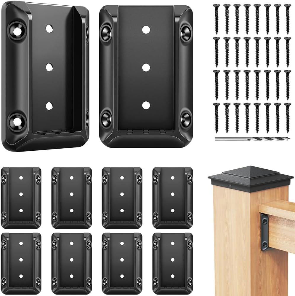 20 PCS Deck Railing Bracket Connectors for 2X4 (Actual 1.5”X3.5”)