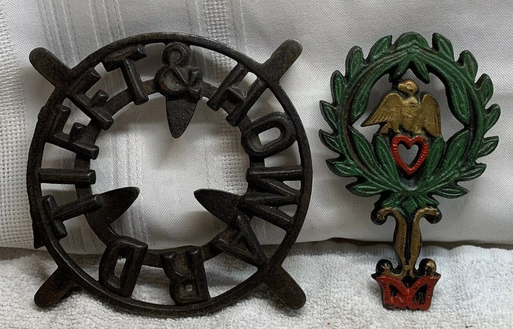 Two(2) Vintage Trivets Tifft & Howard And One Unmarked