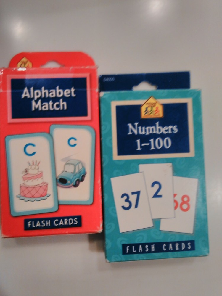 Flash card lot 14 complete 3 not set Alphabet Math First Words Numbers Counting