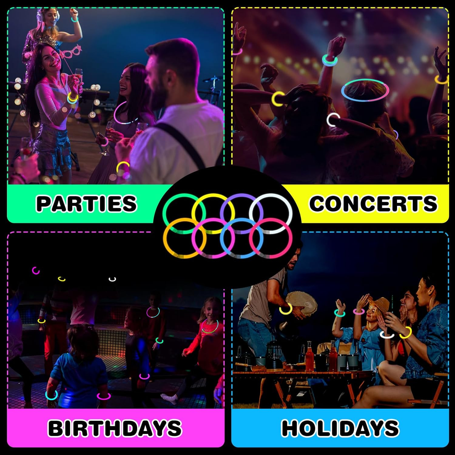 86 PCS Ultra Bright Glow Sticks, Inch Glow Sticks Bulk Party Pack, Light up Sti