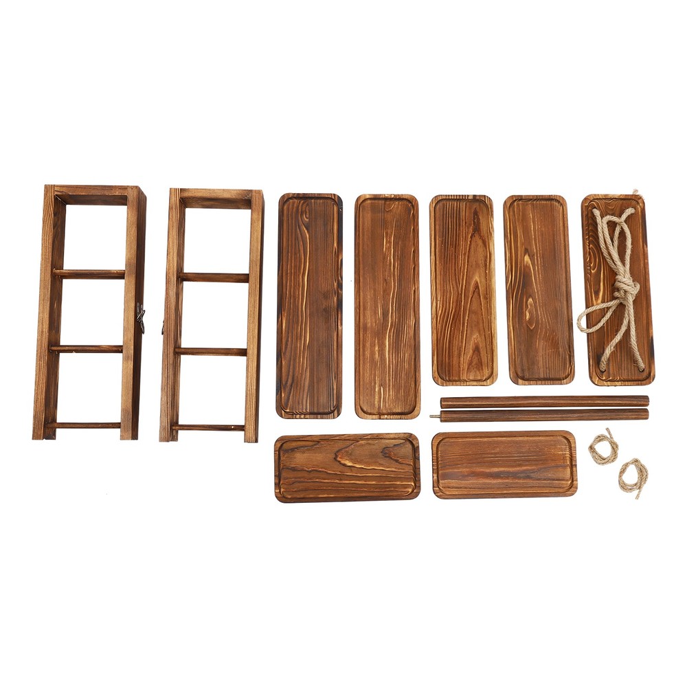 3 Tiers Solid Wooden Simplicity Serving Tray Dessert Stand Decor Cupcake Stand