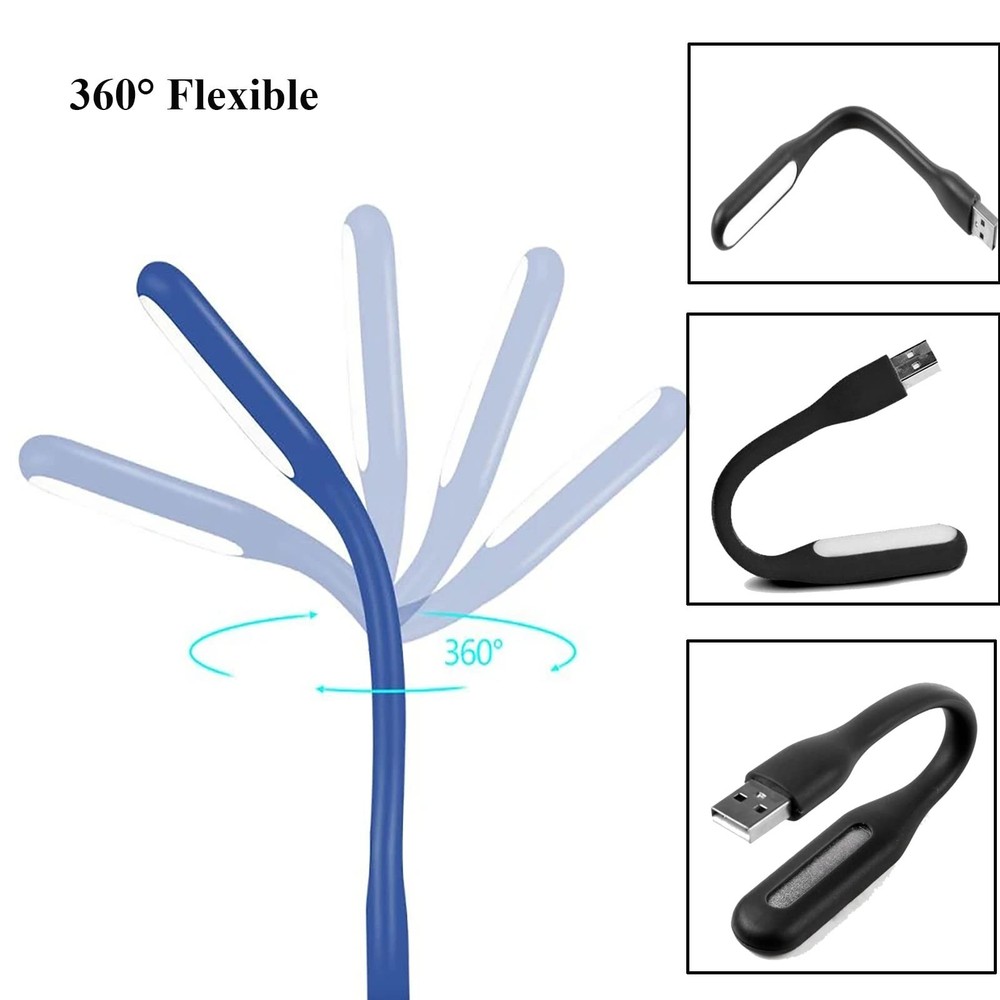 Mini Flexible Light, Portable USB Led Reading Night Lamp for PC Laptop Comput...