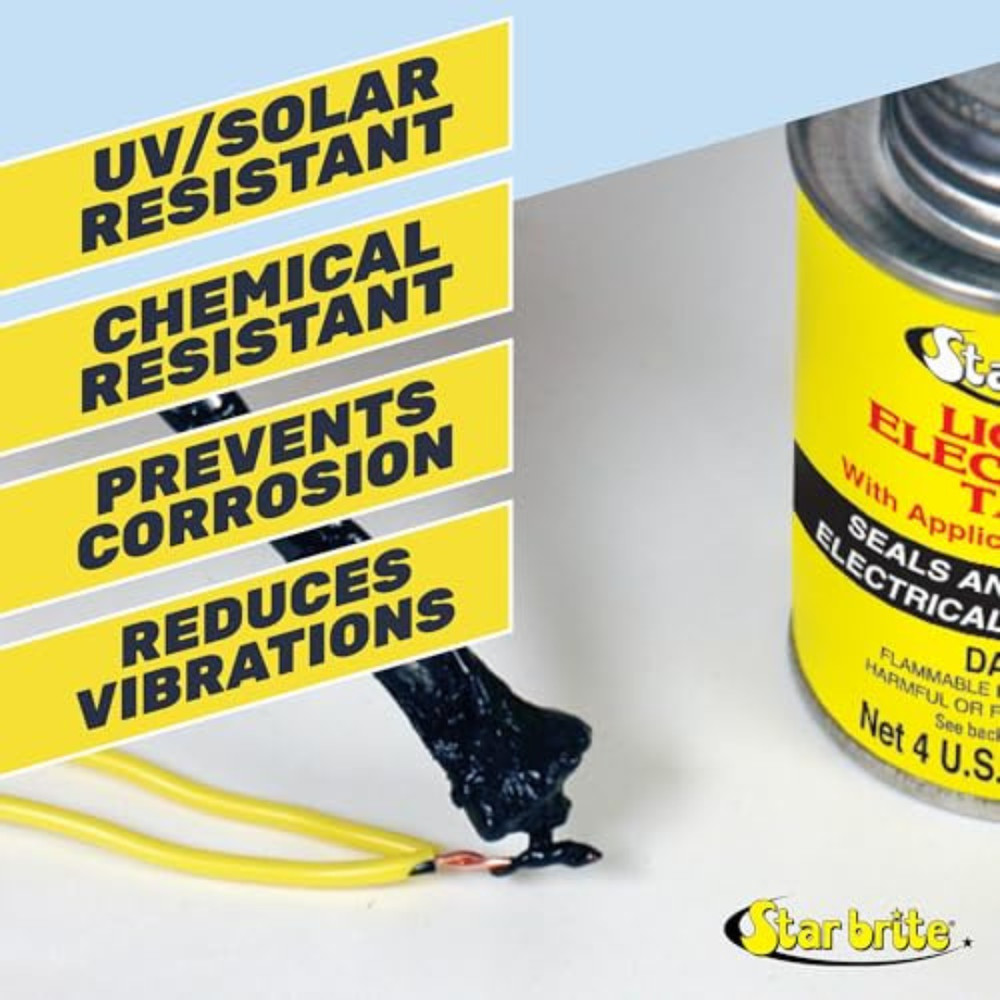 Liquid Electrical Tape with Applicator Brush Cap Black4 OZ. (084104B)