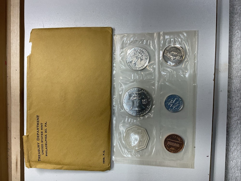 1963 US MINT SILVER PROOF SET 5-Coins IN OGP