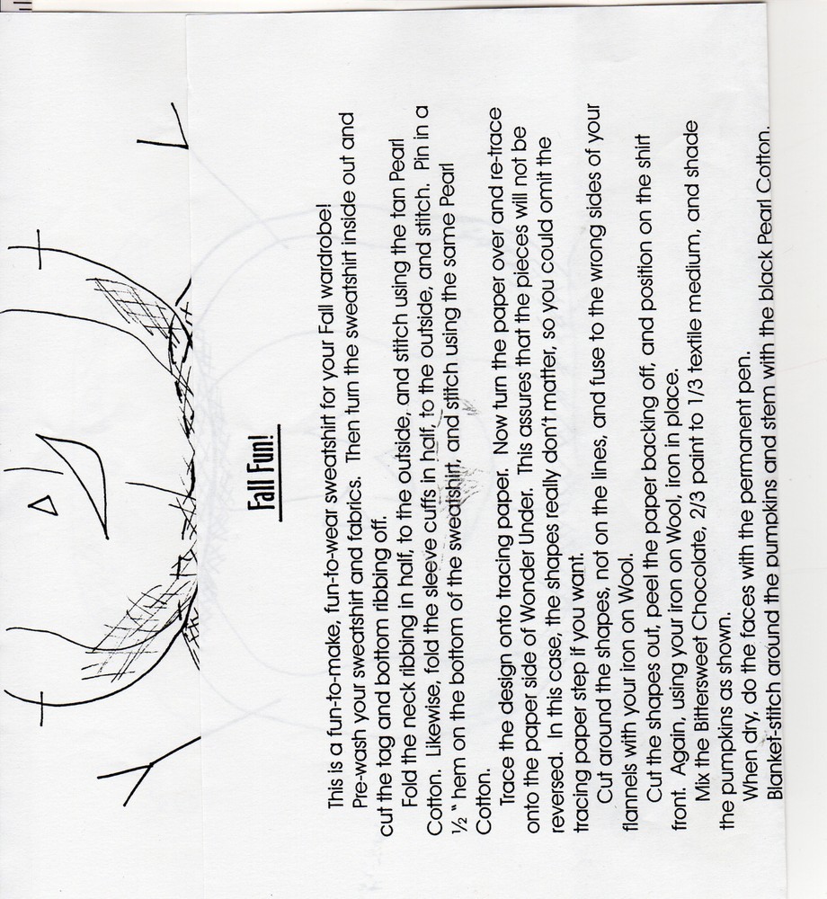 "Fall Fun" ©2000 Backyard Friends Applique Sewing Pattern # 163 Stacked Pumpkins