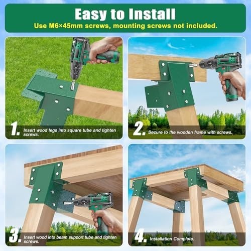 4Pack Deer Blind Brackets 4X4 Heavy Duty Deer Stand Bracket Compound Angle Brack