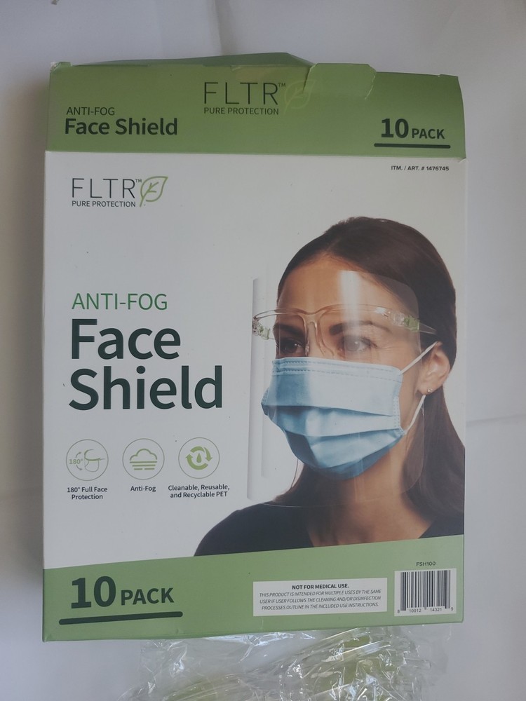Anti Fog Face Face Shild 10 Pack