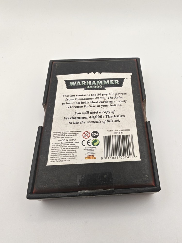 Warhammer 40,000 7th Edition - Psychic Powers Deck - Games Workshop 2014