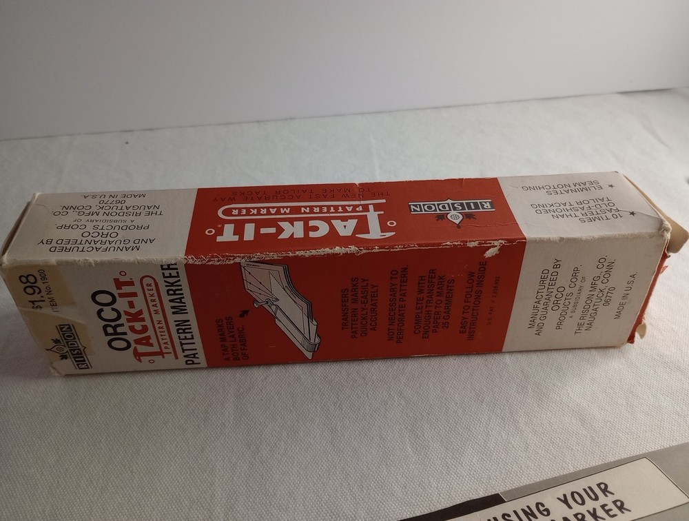 Tack-It Pattern Marker Vintage Pre-Owned w/box & instructions NO paper