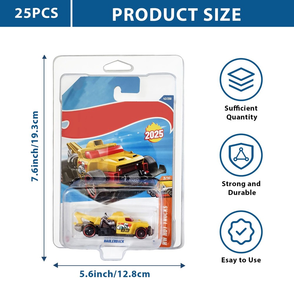 Protector case Clamshell Plastic Display Cases for 1:64 Scale Models Dust-Proof