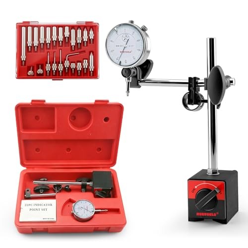Dial Indicator with Magnetic Base 0-1.0" & Point Set Dial Test Indicator