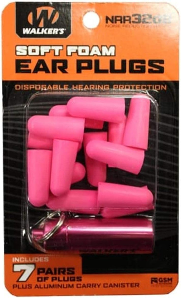 33dB Noise Reduction Foam Earplugs with Case, 7 Pairs for Shooting & Work