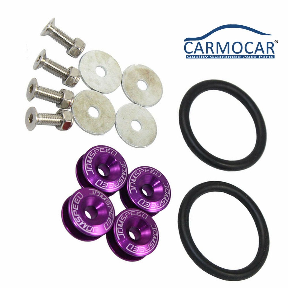 Purple Jdmspeed Aluminum Quick Release Fasteners Kit For Bumper & Trunk Hatch