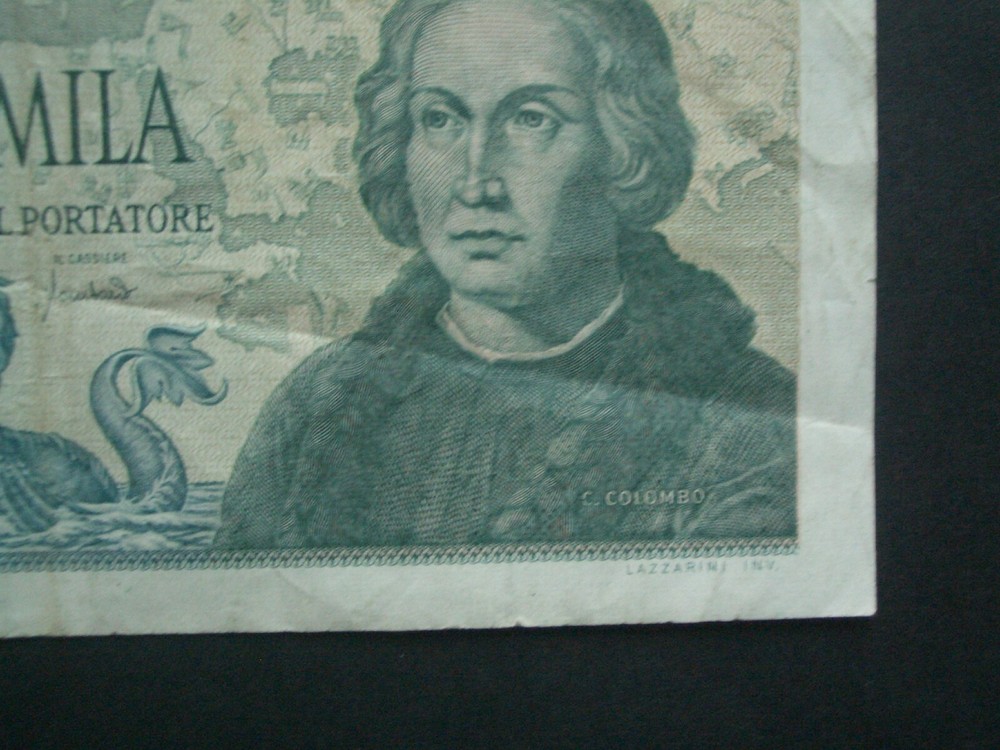 **Collectable 1973 Italy 5000 'NVF' Banknote