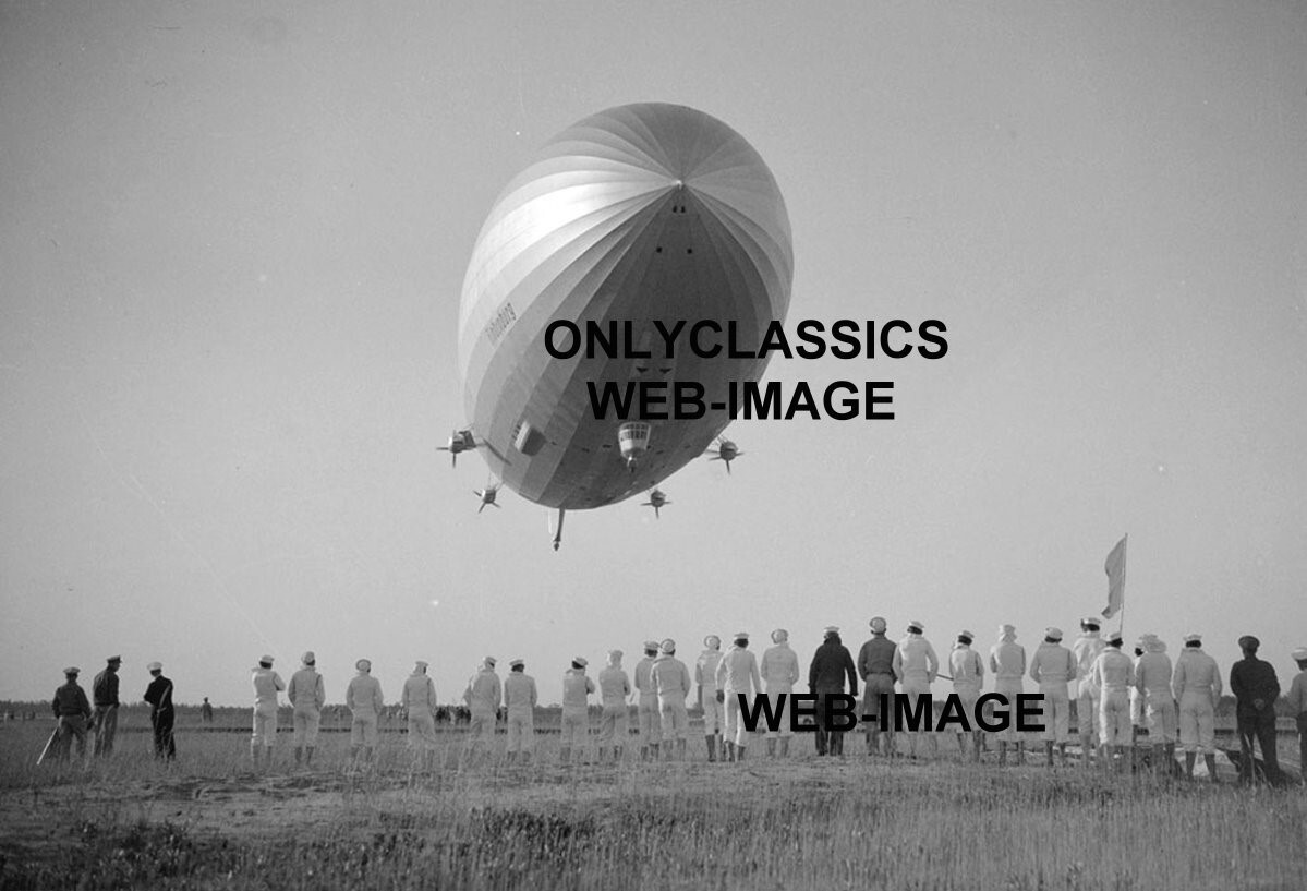 GERMAN AIRSHIP HINDENBURG DIRIGIBLE 34-4X6 PHOTOS LAKEHURST NJ AVIATION MILITARY