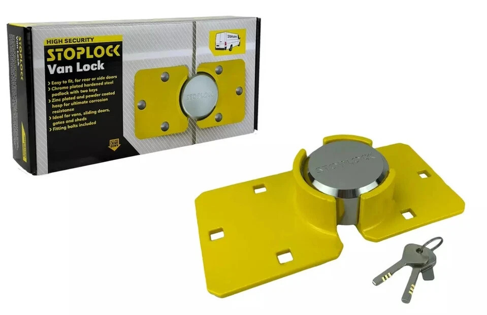 STOPLOCK VAN DOOR LOCK UNIVERSAL HIGH SECURITY PAD LOCK ANTI THEFT HG19900 - NEW