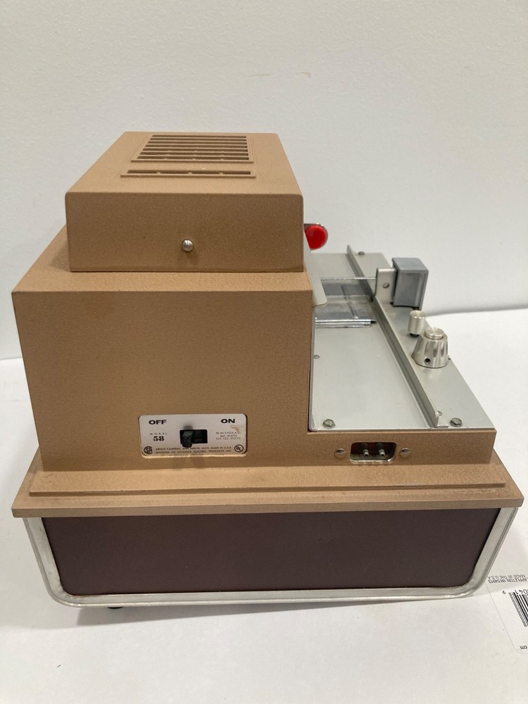 Vintage Argus 500 Electromatic Remote Automatic Slide Projector W/ Case No Cord