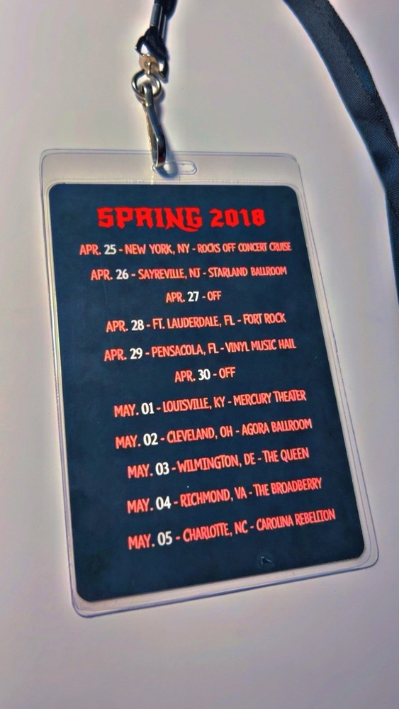 Hatebreed 2018 Tour 3.5”x5.5” All Access Laminate Pass