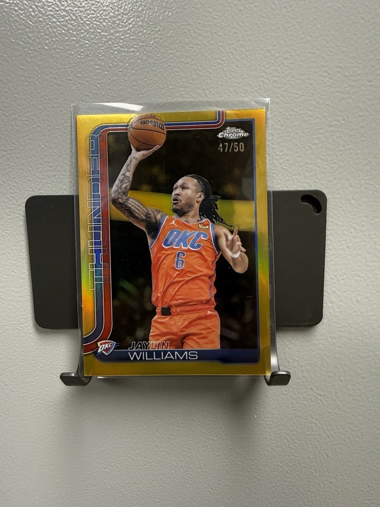 2025 Topps Chrome Jaylin Williams Gold Refractor /50 #105 Thunder TZ